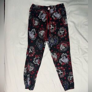 Disney Black and Red Kids Sweatpants with Disney villains